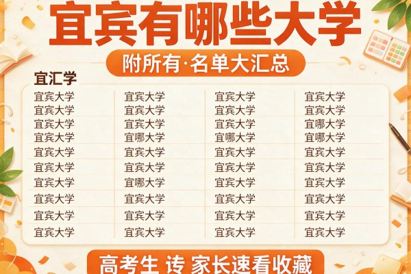 宜宾有哪些大学 附所有大学名单大汇总 高考生和家长速看收藏
