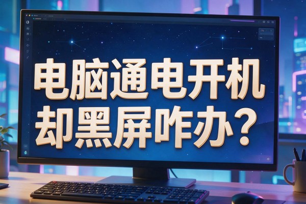 电脑通电开机却黑屏咋办?