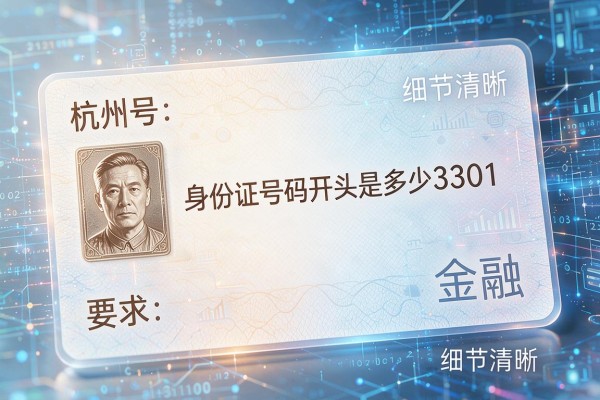 杭州身份证号码开头是多少3301