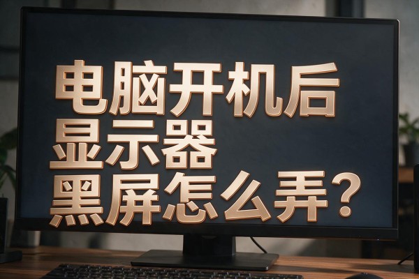 电脑开机后显示器黑屏怎么弄？