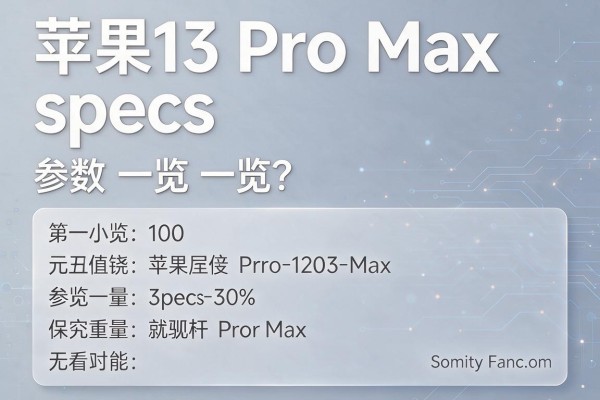 苹果13 Pro Max specs参数一览?