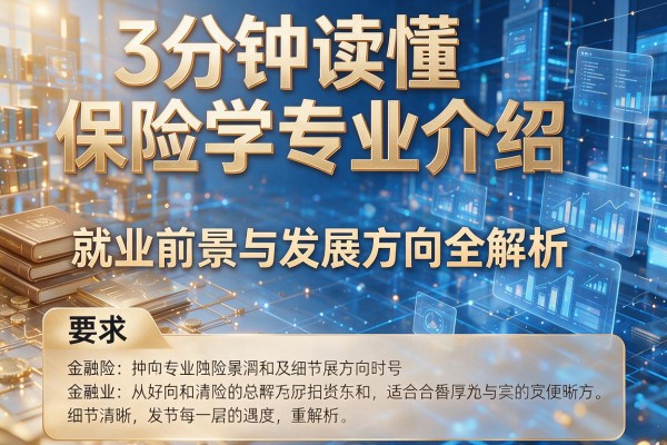 3分钟读懂保险学专业介绍就业前景与发展方向全解析