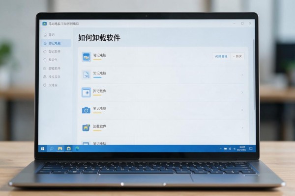 笔记本电脑如何卸载软件