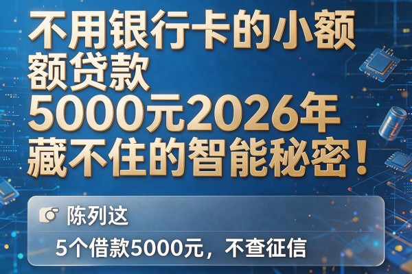 不用银行卡的小额贷款5000元2026年藏不住的智能秘密!本文陈列这5个借款5000元不查征信的app