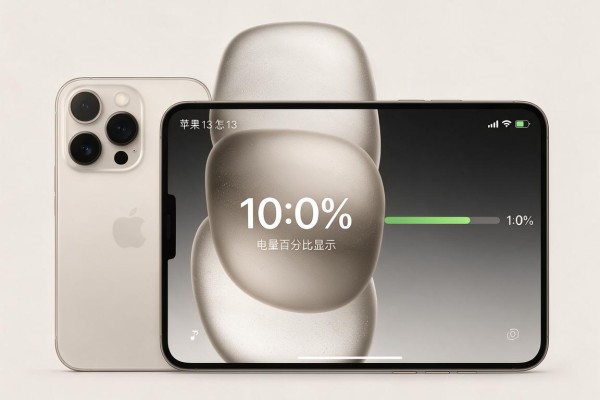 苹果13怎么调出电量百分比显示