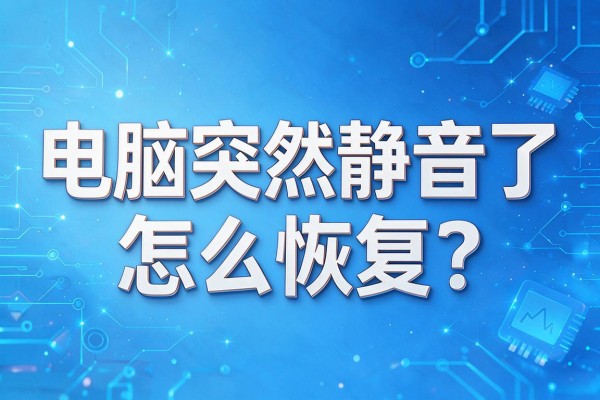 电脑突然静音了怎么恢复?
