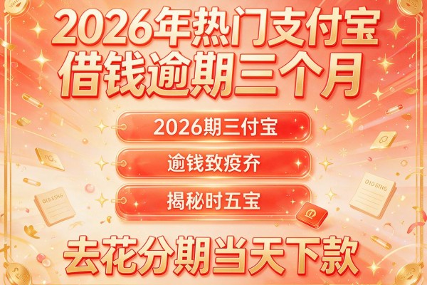 2026年热门支付宝借钱逾期三个月,揭秘五个去花分期当天下款