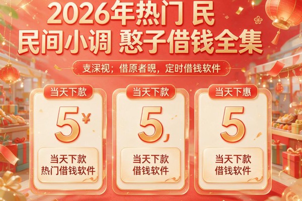 2026年热门民间小调憨子借钱全集,对比5个当天下款的借钱软件