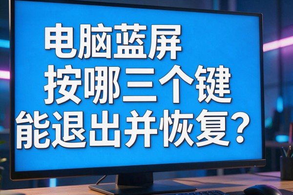 电脑蓝屏按哪三个键能退出并恢复？