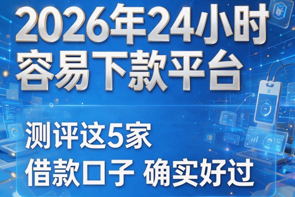 2026年24小时容易下款平台,测评这5家借款口子确实好过