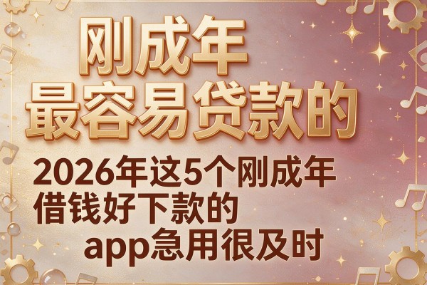 刚成年最容易贷款的,2026年这5个刚成年借钱好下款的app急用很及时
