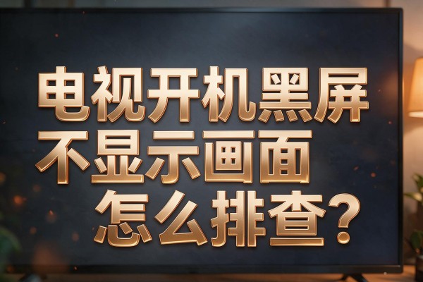 电视开机黑屏不显示画面怎么排查?