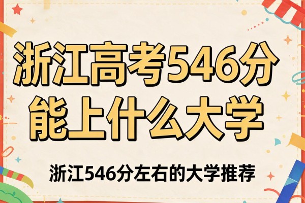 浙江高考546分能上什么大学,浙江546分左右的大学推荐