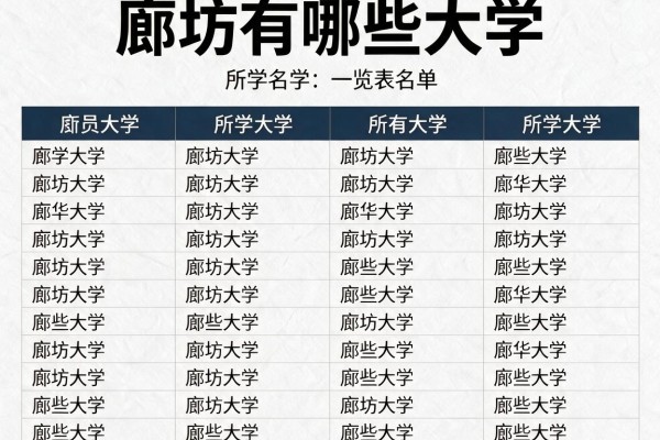 廊坊有哪些大学 附所有大学名单一览表