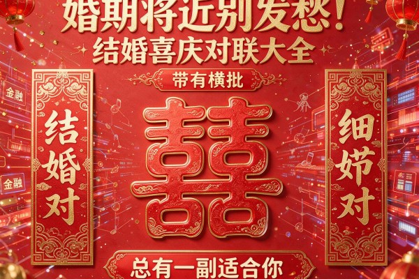 婚期将近别发愁!结婚喜庆对联大全(带有横批)结婚对联,总有一副适合你