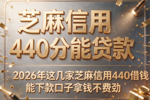 芝麻信用440分能贷款,2026年这几家芝麻信用440借钱能下款口子拿钱不费劲