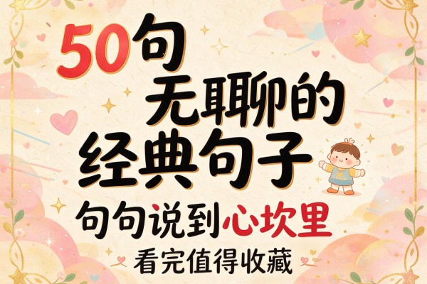 50句无聊的经典句子,句句说到心坎里,看完值得收藏
