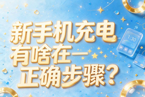 新手机充电有啥正确步骤？