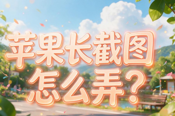 苹果长截图怎么弄?