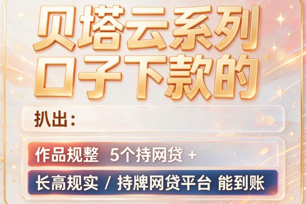 贝塔云系列口子下款的,扒出5个持牌网贷平台能到账
