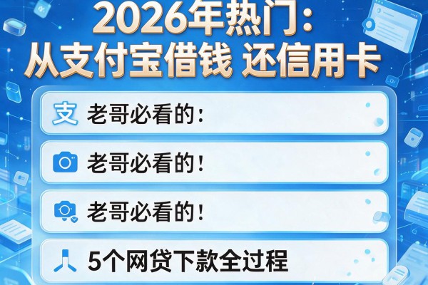 2026年热门从支付宝借钱还信用卡,老哥必看的5个网贷下款全过程