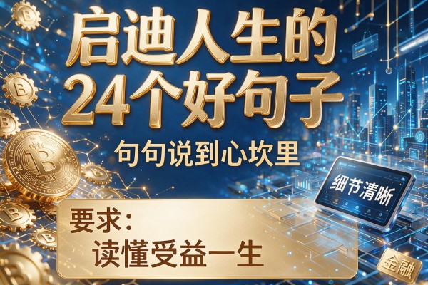 启迪人生的24个好句子，句句说到心坎里，读懂受益一生