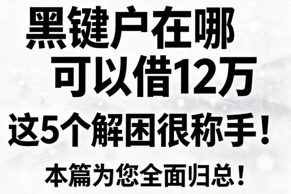 黑白户在哪可以借12万这5个解困很称手！本篇为您全面归总！