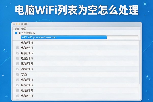电脑WiFi列表为空怎么处理