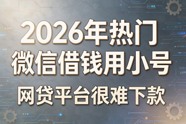 2026年热门微信借钱用小号,网贷平台很难下款