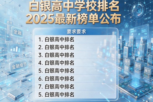 白银高中学校排名2025最新榜单公布,白银高中排名前十的学校有哪些