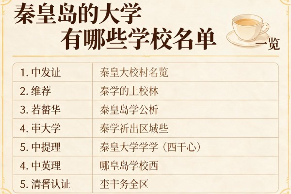 秦皇岛的大学有哪些学校名单一览