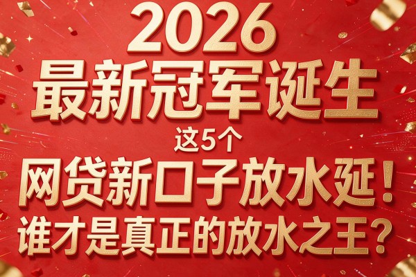 2026最新冠军诞生:这5个"网贷新口子放水"谁才是真正的放水之王?