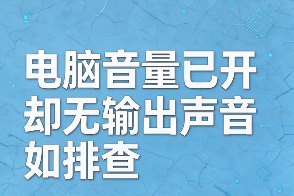 电脑音量已开却无输出声音如何排查