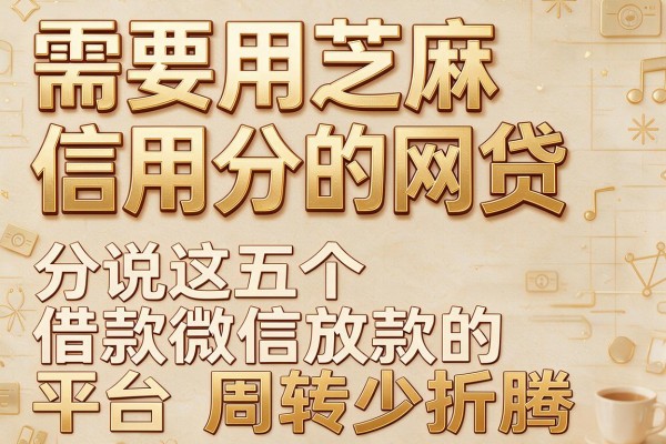 需要用芝麻信用分的网贷,分说这五个借款微信放款的平台周转少折腾