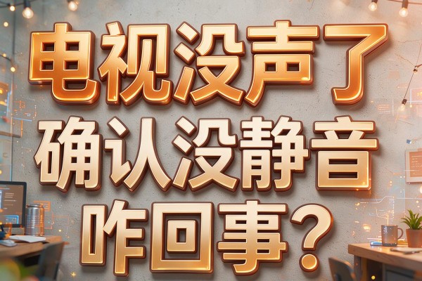 电视没声了,确认没静音,咋回事?