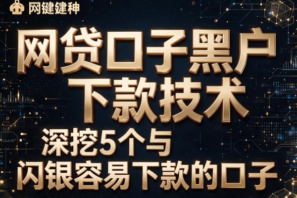 网贷口子黑户下款技术,深挖5个与闪银容易下款的口子