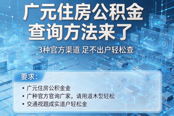 广元住房公积金查询方法来了 3种官方渠道足不出户轻松查