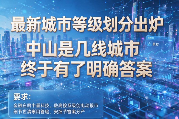 最新城市等级划分出炉 中山是几线城市终于有了明确答案