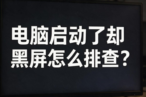 电脑启动了却黑屏怎么排查？