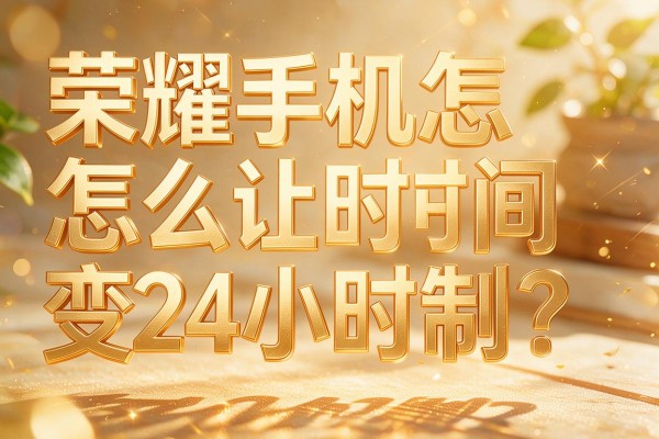荣耀手机怎么让时间变成24小时制?