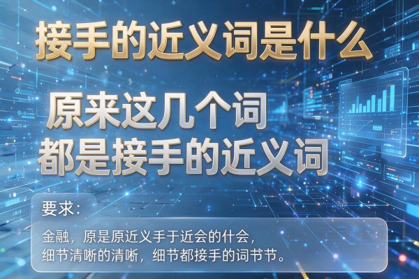 接手的近义词是什么 原来这几个词都是接手的近义词