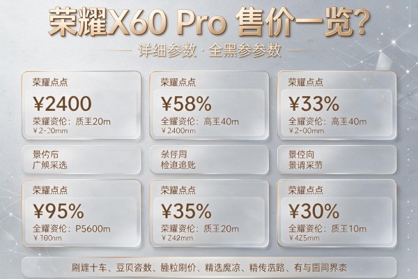 荣耀X60 Pro详细参数及售价一览？