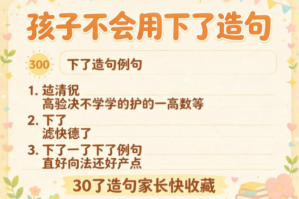 孩子不会用下了造句 30个下了造句例句家长快收藏