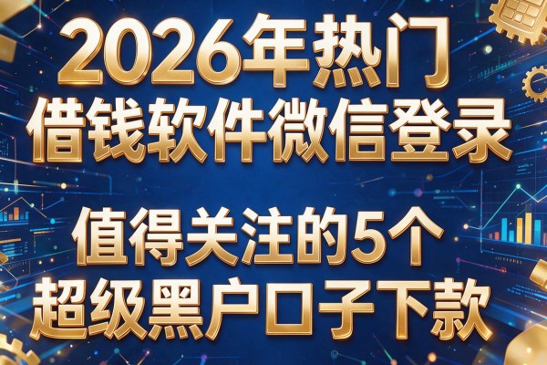 2026年热门借钱软件微信登录,值得关注的5个超级黑户口子下款