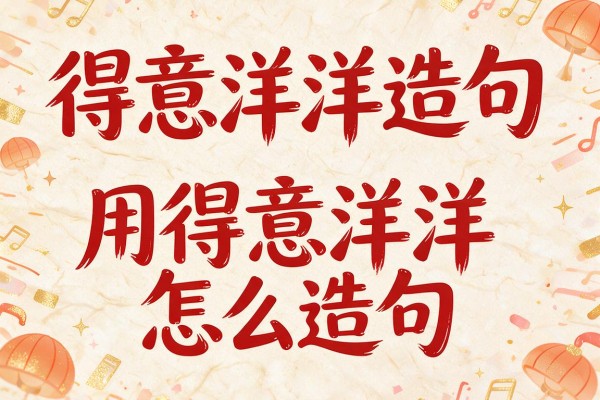 得意洋洋造句-用得意洋洋怎么造句