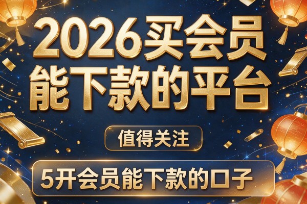 2026买会员能下款的平台，值得关注的5个开会员能下款的口子