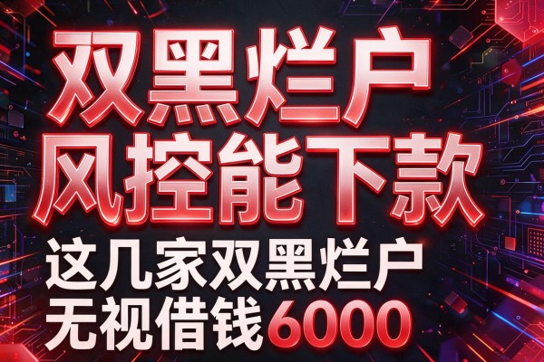 双黑烂户风控能下款,权威介绍这几家双黑烂户无视借钱6000的app