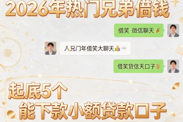 2026年热门兄弟借钱搞笑微信聊天，起底5个能下款小额贷款口子