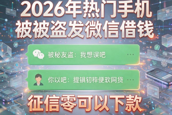 2026年热门手机被盗发微信借钱,揭秘五个征信零可以下款的网贷