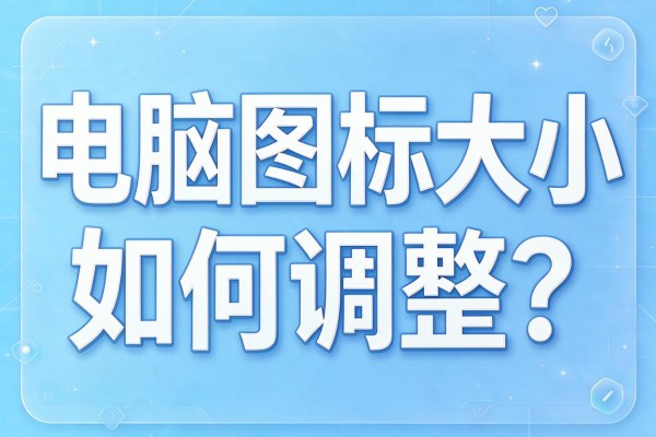 电脑图标大小如何调整?